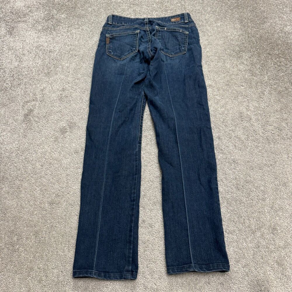 Paige Hidden Hills H.H. Bootcut Denim Jeans Womens 26 Blue Dark Wash Mid Rise - Picture 2 of 16